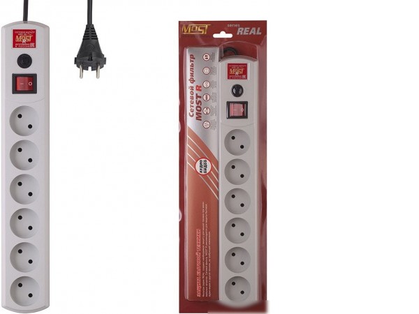 Сетевой фильтр Most R 6-2-Б (белый)