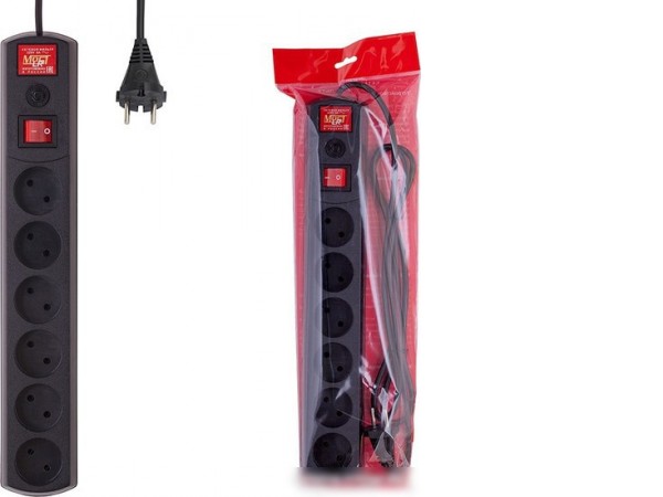 Сетевой фильтр Most LR 1.7 м (черный)