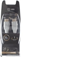 Кабель CACTUS HDMI - HDMI CS-HDMI.2.1-1 (1 м, серебристый)