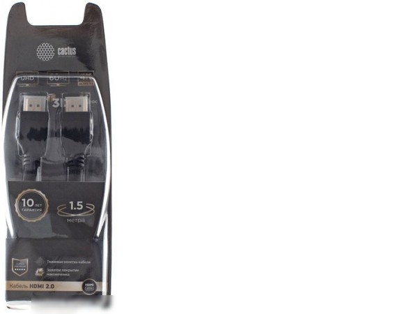 Кабель CACTUS HDMI - HDMI CS-HDMI.2-1.5 (2.5 м, черный)