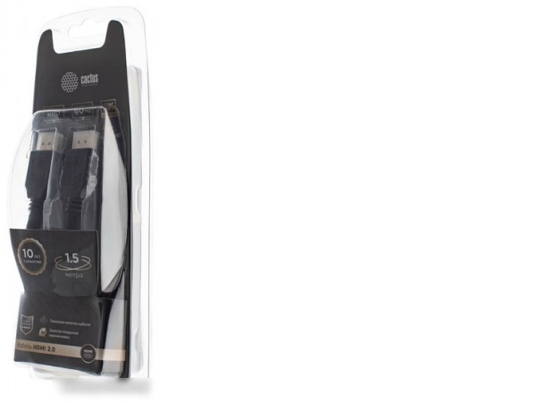 Кабель CACTUS HDMI - HDMI CS-HDMI.2-1.5 (2.5 м, черный)