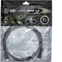 Кабель CACTUS HDMI - HDMI CS-HDMI.1.4-1.5 (1.5 м, черный)