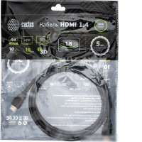 Кабель CACTUS HDMI - HDMI CS-HDMI.1.4-1.8 (1.8 м, черный)