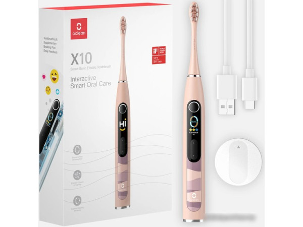 Электрическая зубная щетка Oclean X10 Smart Electric Toothbrush (розовый)