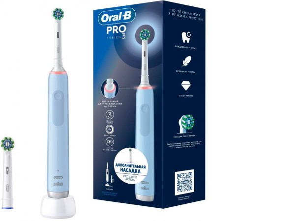Электрическая зубная щетка Oral-B Vitality Pro Cross Action (голубой)