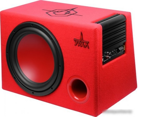 Корпусной активный сабвуфер Урал АС-У12А (красный)