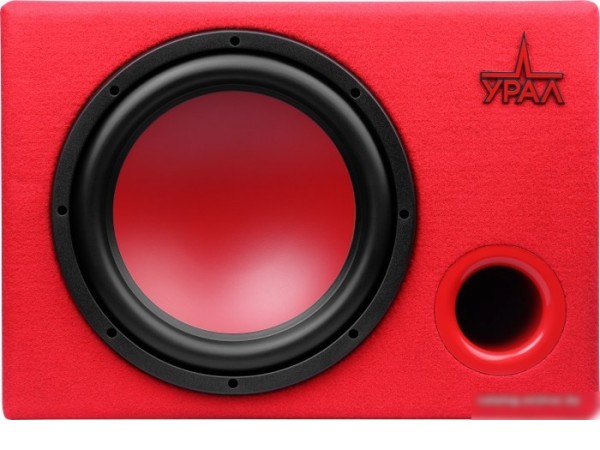 Корпусной активный сабвуфер Урал АС-У12А (красный)