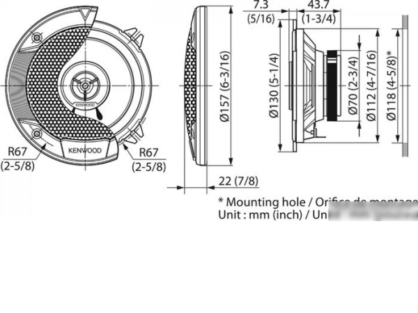 Коаксиальная АС Kenwood KFC-S1366