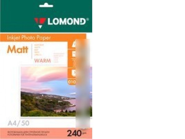 Фотобумага Lomond матовая односторонняя Warm А4 240 г/кв.м. 50 листов