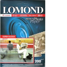 Фотобумага Lomond Суперглянцевая ярко-белая A6 200 г/м2 20л (1101113)
