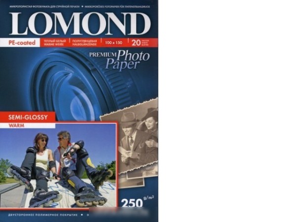 Фотобумага Lomond Semi Glossy Warm 10x15 250 г/кв.м 20 листов (1103305)