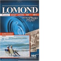 Фотобумага Lomond Super Glossy Warm A4 195 г/кв.м 20 листов (1101111)