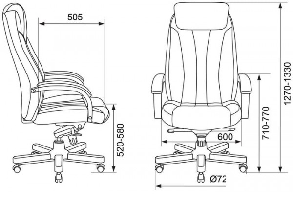 Кресло Бюрократ T-9922WALNUT/BLACK (черный)