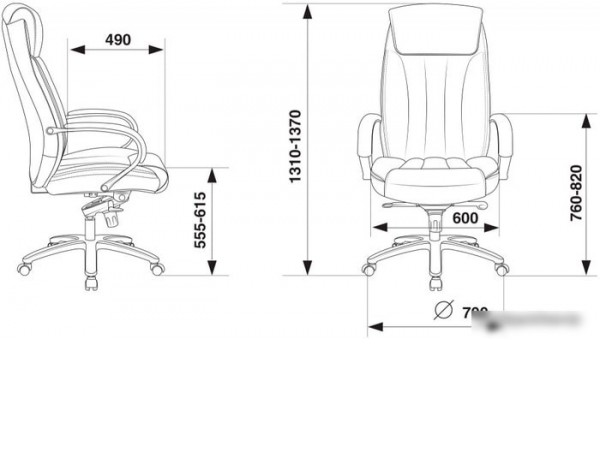 Кресло Бюрократ T-9922SL/BLACK (черный)