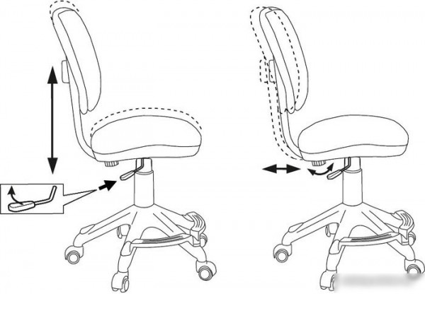 Компьютерное кресло Бюрократ CH-W204/F (алфавит/пластик белый)
