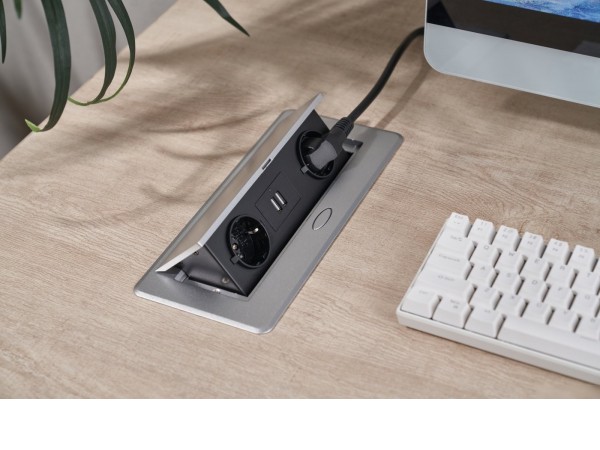 Сетевой фильтр CACTUS CS-SOCKET-EU/USBA-GY