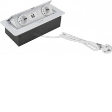 Сетевой фильтр CACTUS CS-SOCKET-EU/USBA-WH