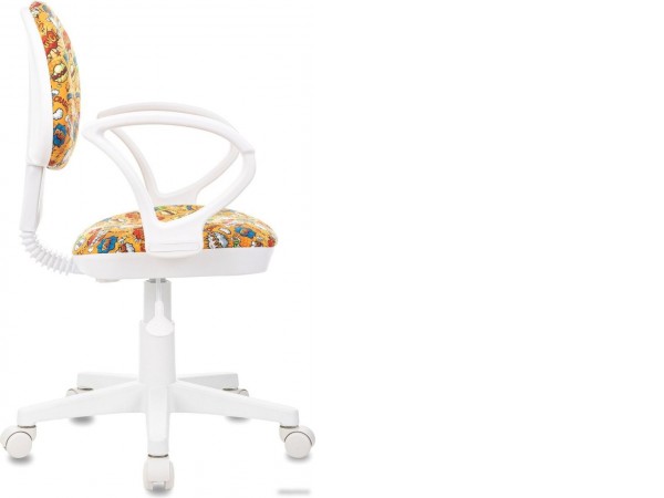 Детский стул Бюрократ KD-3/WH/ARM (оранжевый бэнг/пластик белый)