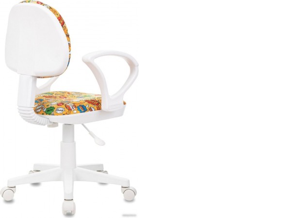 Детский стул Бюрократ KD-3/WH/ARM (оранжевый бэнг/пластик белый)