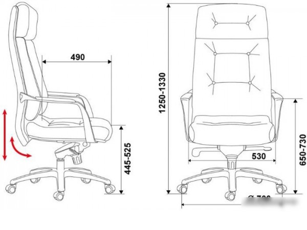 Кресло Бюрократ DAO/BROWN (коричневый)