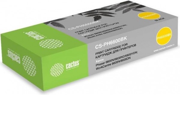 Картридж CACTUS CS-PH6600BK (аналог Xerox PH6600BK)