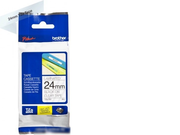 Картридж-лента для термопринтера Brother TZe-151 (24 мм, 8 м)