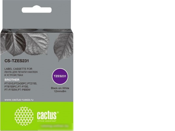 Картридж CACTUS CS-TZES231 (аналог Brother TZES231)