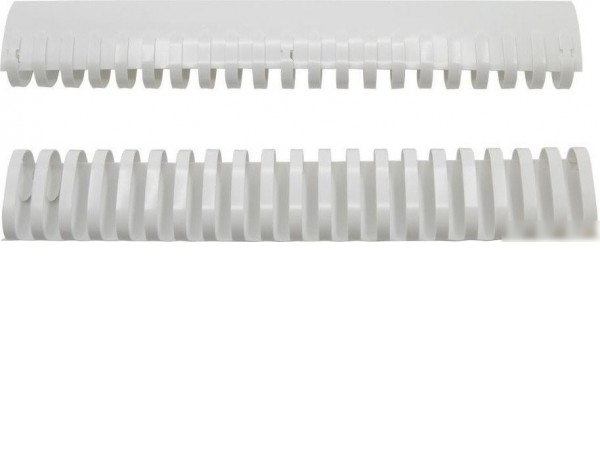 Пластиковая пружина для переплета Silwerhof d=28 мм 211-240 лист A4 белый (50 шт)