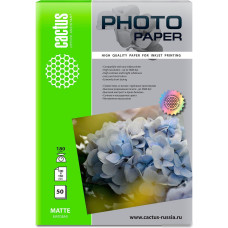 Фотобумага CACTUS Матовая A6 10x15 180 г/м2 50 листов CS-MA618050