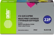 Картридж CACTUS CS-SJIC22PBK (аналог Epson SJIC22PBK)