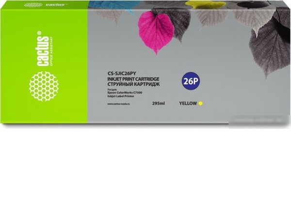Картридж CACTUS CS-SJIC26PY (аналог Epson SJIC26PY)