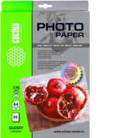 Фотобумага CACTUS Глянцевая A4 170 г/м2 50 листов CS-GA417050