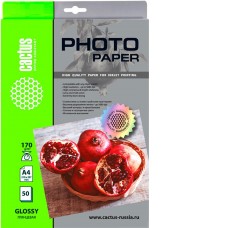 Фотобумага CACTUS Глянцевая A4 170 г/м2 50 листов CS-GA417050