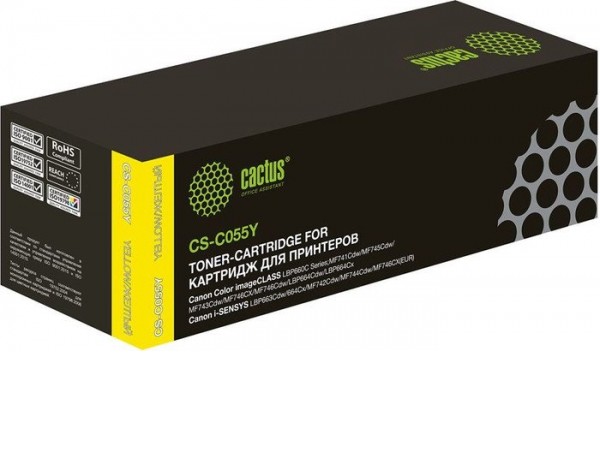 Картридж CACTUS CS-C055Y (аналог Canon C055Y)