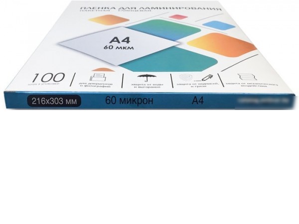 Пленка для ламинирования Гелеос A4 60 мкм LPA4-60