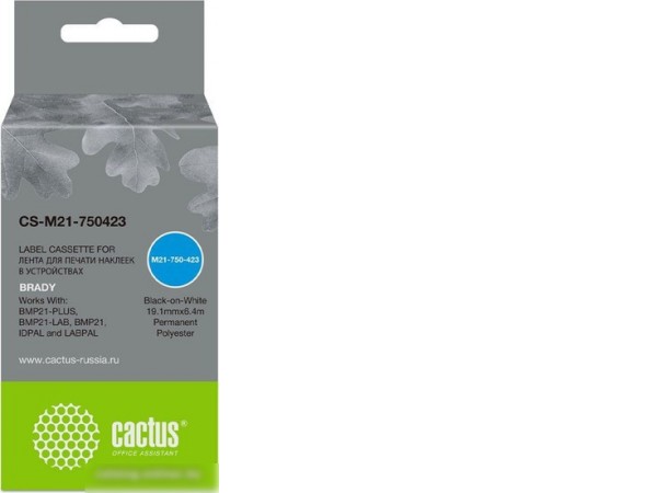 Картридж CACTUS CS-M21-750423 (аналог Brady M21-750423)