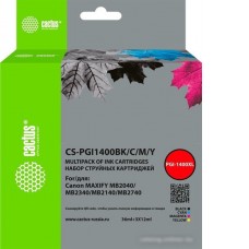 Картридж CACTUS CS-PGI1400BK-C-M-Y (аналог Canon PGI1400BK-C-M-Y)