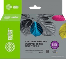 Чернила CACTUS CS-BTD60BK-5000M-C-Y (4x100 мл)