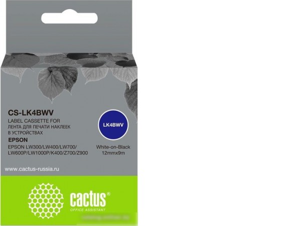 Картридж CACTUS CS-LK4BWV (аналог Epson LK4BWV)