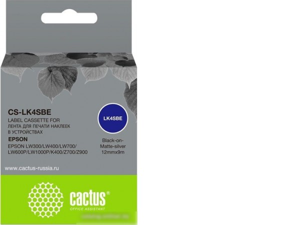 Картридж CACTUS CS-LK4SBE (аналог Epson LK4SBE)