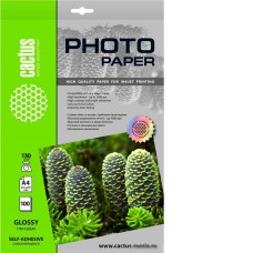 Самоклеящаяся бумага CACTUS Глянцевая A4 130 г/м2 100 л CS-GSA4130100