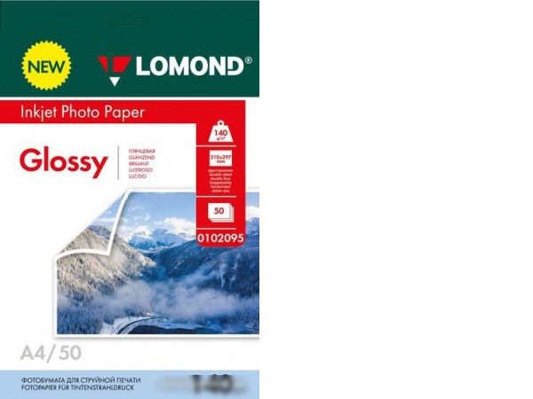 Фотобумага Lomond двухсторонняя глянцевая А4 140 г/м2 50 л 0102095