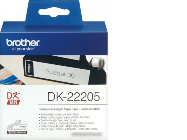 Самоклеящаяся термобумага Brother DK22205 (62 мм, 30.48 м)