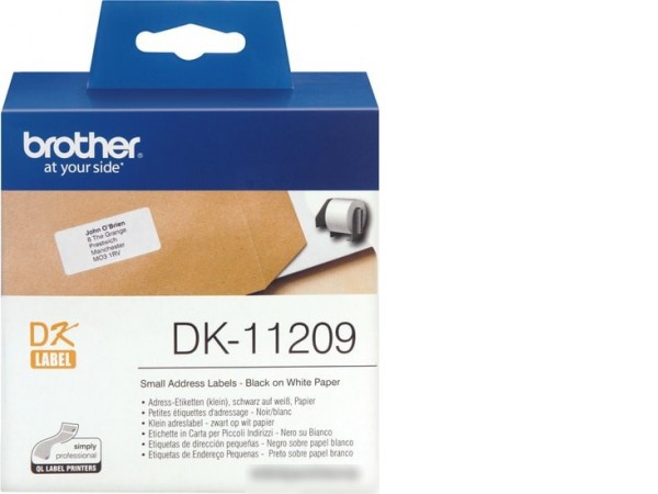 Самоклеящаяся термобумага Brother DK11209 (29x62 мм, 800 шт)