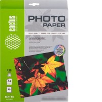 Фотобумага CACTUS Матовая A4 230 г/кв.м. 50 листов(CS-MA423050)