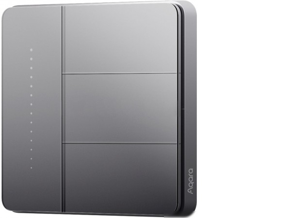 Выключатель Aqara Z1 Pro 3 клавиши (графитовый)