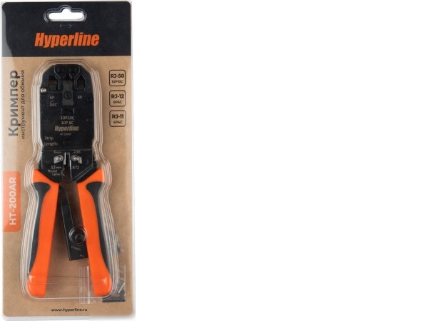 Кримпер Hyperline HT-200AR (черный/оранжевый)