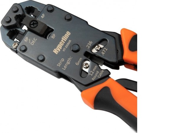 Кримпер Hyperline HT-2008AR (черный/оранжевый)