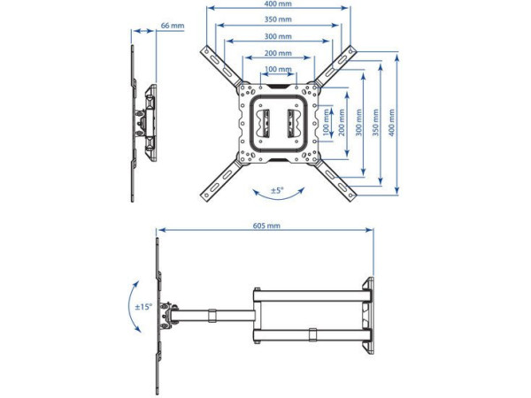Кронштейн Kromax DIX-18W (белый)