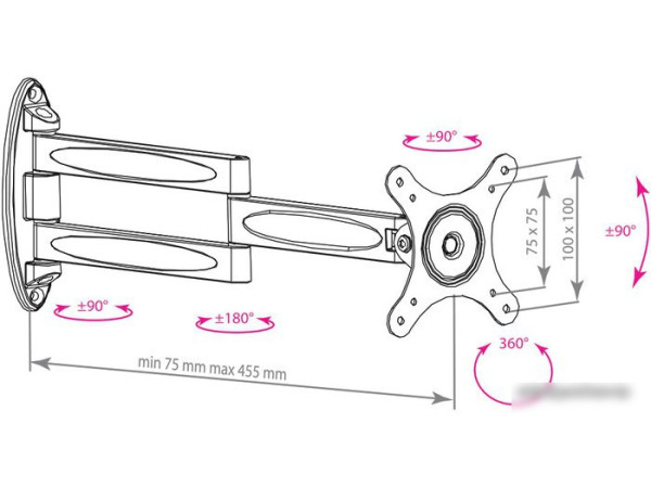 Кронштейн Kromax TECHNO-11W (белый)